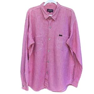 True Grit Long Sleeves Western Cowboy Button Done Shirt Size L